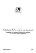 Cover: Sicherheit in der Vormoderne und Gegenwart - Brill Deutschland