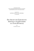 Cover: Das Archiv der Taricheuten Amenneus und Onnophris aus Tanis (P.Tarich) - Brill Deutschland
