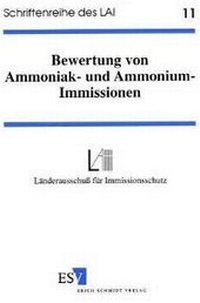 Abbildung von: Bewertung von Ammoniak- und Ammonium-Immissionen - Erich Schmidt Verlag