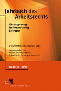 Abbildung von: Jahrbuch des Arbeitsrechts. Gesetzgebung - Rechtsprechung - Literatur.... / Jahrbuch des Arbeitsrechts - Erich Schmidt Verlag