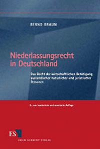 Abbildung von: Niederlassungsrecht in Deutschland - Erich Schmidt Verlag