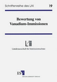 Abbildung von: Bewertung von Vanadium-Immissionen - Erich Schmidt Verlag