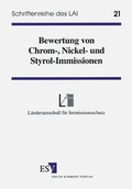 Bild: Bewertung von Chrom-, Nickel- und Styrol-Immissionen - Erich Schmidt Verlag