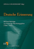Cover: Deutsche Erinnerung - Erich Schmidt Verlag
