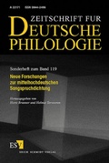 Cover: Neue Forschungen zur mittelhochdeutschen Sangspruchdichtung - Erich Schmidt Verlag