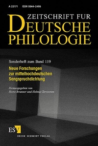 Abbildung von: Neue Forschungen zur mittelhochdeutschen Sangspruchdichtung - Erich Schmidt Verlag