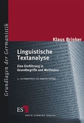 Cover: Linguistische Textanalyse - Erich Schmidt Verlag