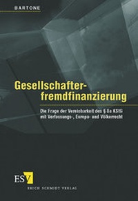Abbildung von: Gesellschafterfremdfinanzierung - Erich Schmidt Verlag