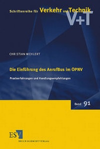 Abbildung von: Die Einführung des AnrufBus im ÖPNV - Erich Schmidt Verlag