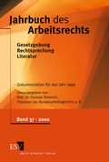 Cover: Jahrbuch des Arbeitsrechts. Gesetzgebung - Rechtsprechung - Literatur.... / Jahrbuch des Arbeitsrechts - Erich Schmidt Verlag