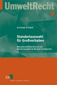Abbildung von: Standortauswahl für Großvorhaben - Erich Schmidt Verlag