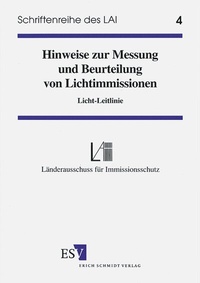 Abbildung von: Hinweise zur Messung, Beurteilung von Lichtimmissionen - Erich Schmidt Verlag