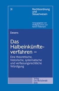 Abbildung von: Das Halbeinkünfteverfahren - Otto Schmidt Verlag