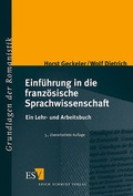 Cover: Einf&uuml;hrung in die franz&ouml;sische Sprachwissenschaft - Erich Schmidt Verlag