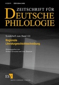 Cover: Regionale Literaturgeschichtsschreibung - Erich Schmidt Verlag