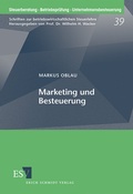 Cover: Marketing und Besteuerung - Erich Schmidt Verlag