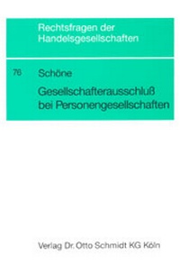 Abbildung von: Gesellschafterausschluss bei Personengesellschaften - Otto Schmidt Verlag