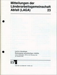 Abbildung von: LAGA-Mitteilung 23 - Erich Schmidt Verlag