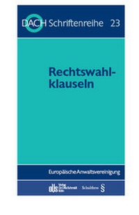 Enlarge image Cover: Rechtswahlklauseln - Otto Schmidt Verlag