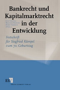 Abbildung von: Bankrecht und Kapitalmarktrecht in der Entwicklung - Erich Schmidt Verlag
