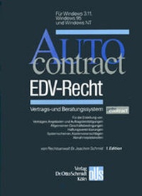 Enlarge image Cover: AUTOcontract EDV-Recht, Edition 1 - Otto Schmidt Verlag
