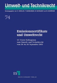 Abbildung von: Emissionszertifikate und Umweltrecht - Erich Schmidt Verlag