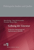 Cover: Geltung der Literatur - Erich Schmidt Verlag