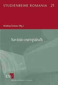 Cover: Savinio europ&auml;isch - Erich Schmidt Verlag