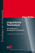 Cover: Linguistische Textanalyse - Erich Schmidt Verlag