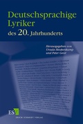Cover: Deutschsprachige Lyriker des 20. Jahrhunderts - Erich Schmidt Verlag