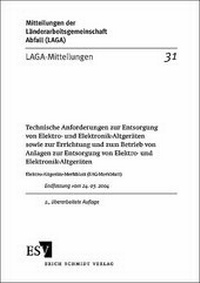 Abbildung von: LAGA-Mitteilung 31 - Erich Schmidt Verlag