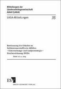 Abbildung von: LAGA-Mitteilung 35 - Erich Schmidt Verlag
