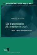 Abbildung von: Die Europäische Aktiengesellschaft - Erich Schmidt Verlag