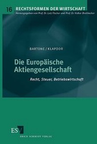 Abbildung von: Die Europäische Aktiengesellschaft - Erich Schmidt Verlag