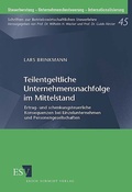 Cover: Teilentgeltliche Unternehmensnachfolge im Mittelstand - Erich Schmidt Verlag