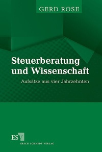 Abbildung von: Steuerberatung und Wissenschaft - Erich Schmidt Verlag