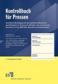 Abbildung von: Kontrollbuch für Pressen - Erich Schmidt Verlag