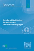 Bild: Rechtliche Möglichkeiten des Verkaufs von Emissionsberechtigungen - Erich Schmidt Verlag