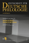 Cover: Grenzen im Raum - Grenzen in der Literatur - Erich Schmidt Verlag