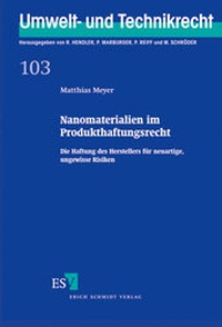 Bild: Nanomaterialien im Produkthaftungsrecht - Erich Schmidt Verlag