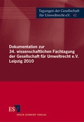 Bild: Dokumentation zur 34. wissenschaftlichen Fachtagung der Gesellschaft für Umweltrecht e.V. Leipzig 2010 - Erich Schmidt Verlag