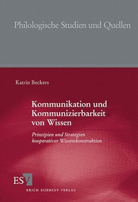 Abbildung von: Kommunikation und Kommunizierbarkeit von Wissen - Erich Schmidt Verlag