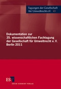 Bild: Dokumentation zur 35. wissenschaftlichen Fachtagung der Gesellschaft für Umweltrecht e.V. Berlin 2011 - Erich Schmidt Verlag