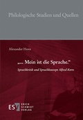 Cover: "... Mein ist die Sprache." - Erich Schmidt Verlag