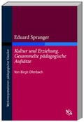 Cover: Eduard Spranger: Kultur und Erziehung - Wissenschaftliche Buchgesellschaft (Wbg)
