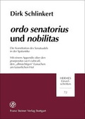 Cover: ordo senatorius und nobilitas - Franz Steiner Verlag