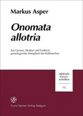 Cover: Onomata allotria - Franz Steiner Verlag