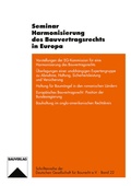 Cover: Seminar Harmonisierung des Bauvertragsrechts in Europa - Vieweg+Teubner Verlag