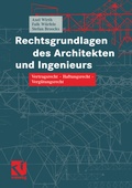 Cover: Rechtsgrundlagen des Architekten und Ingenieurs - Vieweg+Teubner Verlag