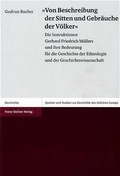Cover: "Von Beschreibung der Sitten und Gebr&auml;uche der V&ouml;lcker" - Franz Steiner Verlag